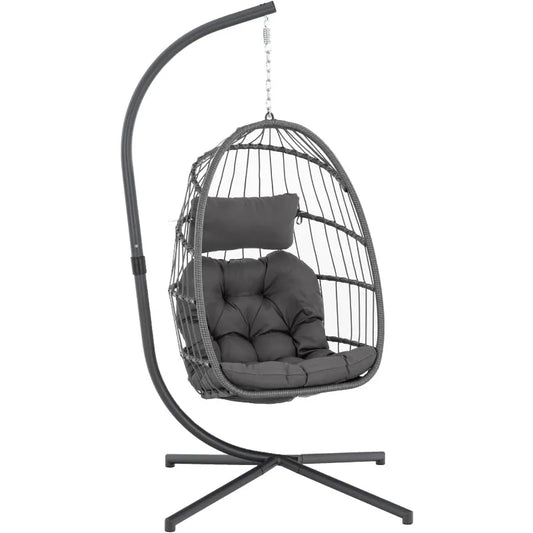 Rattan Hanging Chair Swing Hammock Egg Chairs - TodaysEssentialHomeDecor