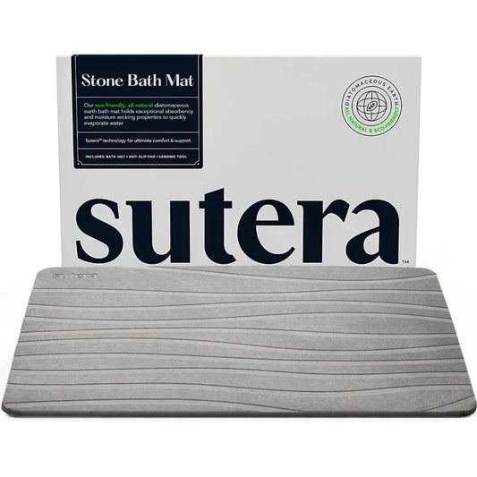 Stone Bath Mat, Diatomaceous Earth Shower Mat, Non-Slip Super Absorbent Quick Drying - TodaysEssentialHomeDecor
